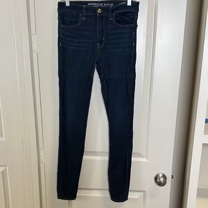 American Eagle Outfitters Women's Dark Blue Skinny Jeans